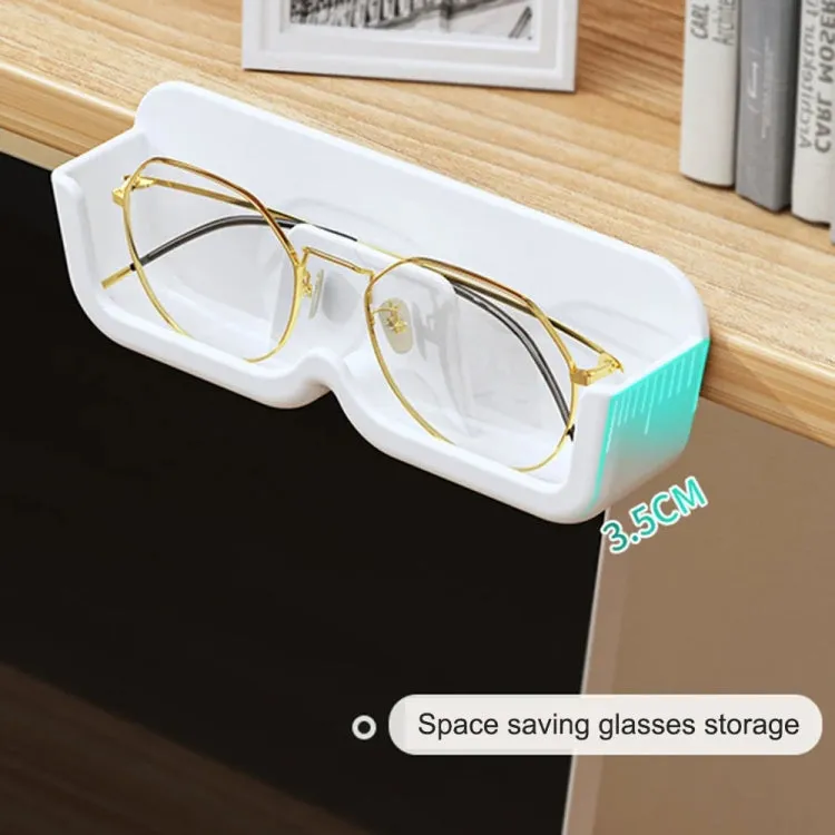 Wall-Mounted Adhesive Sunglasses Storage Shelf Eyeglasses Display Stand(Transparent)