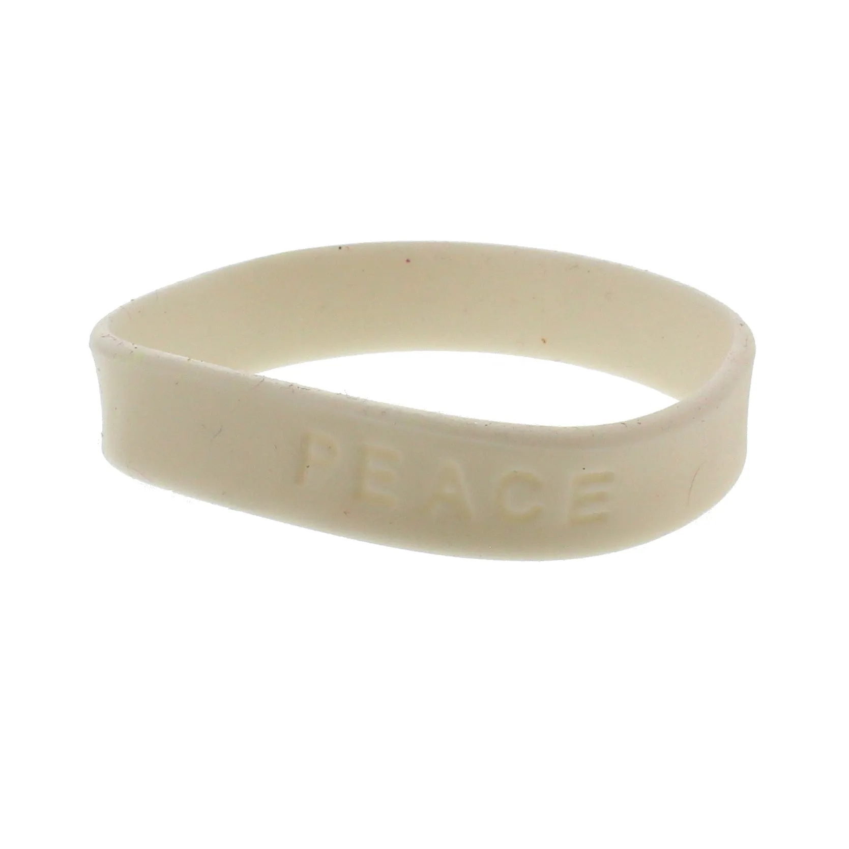 White PEACE Silicon Bracelet