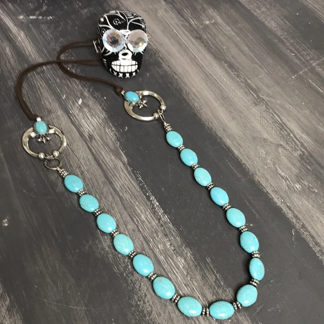 Willow Moon Turquoise Beaded Necklace