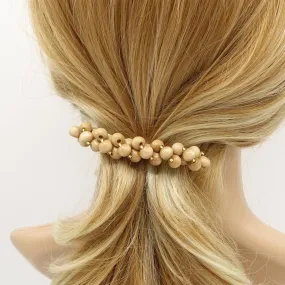 wood ball hair barrette