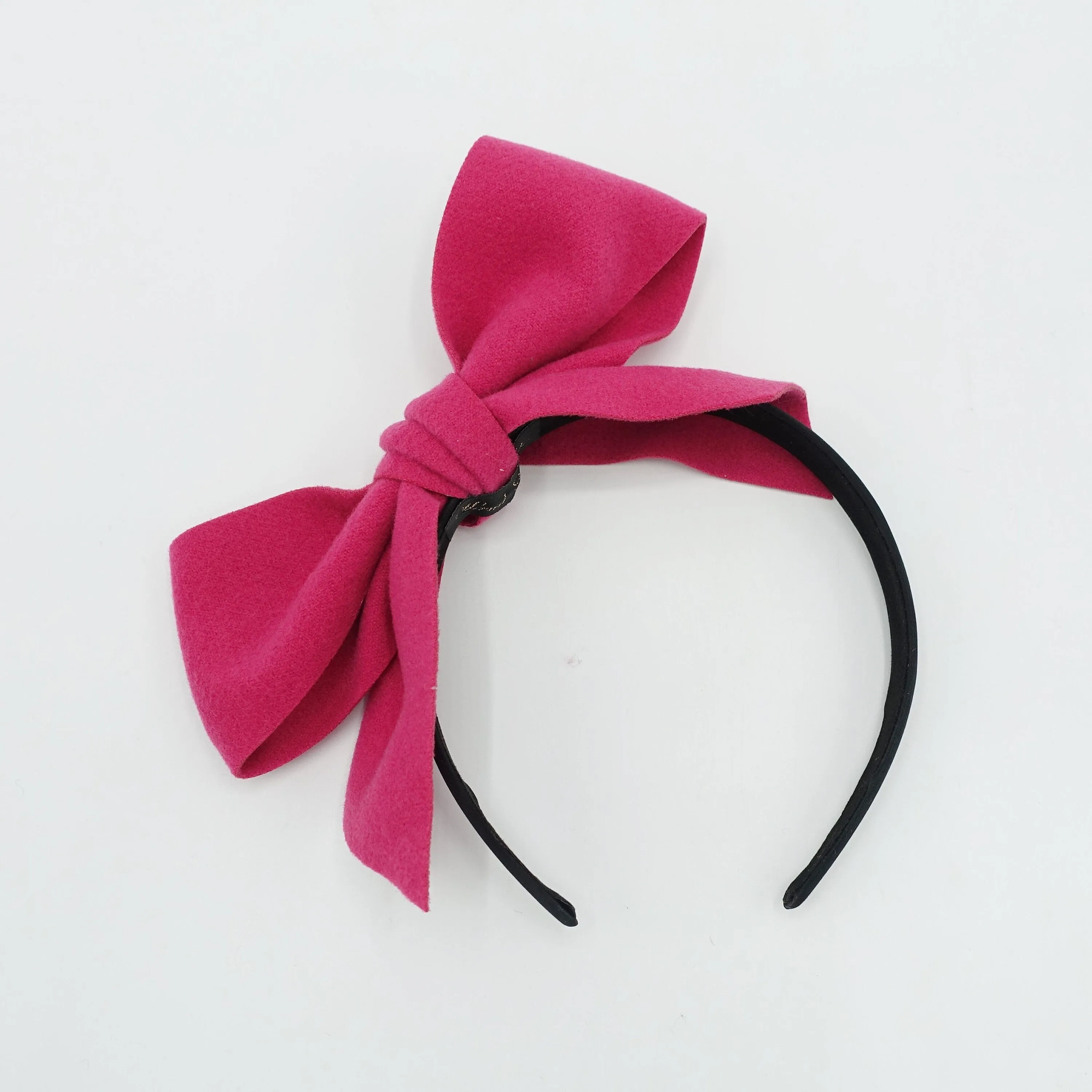 woolen bow knot headband black hairband cute hair accessory for women