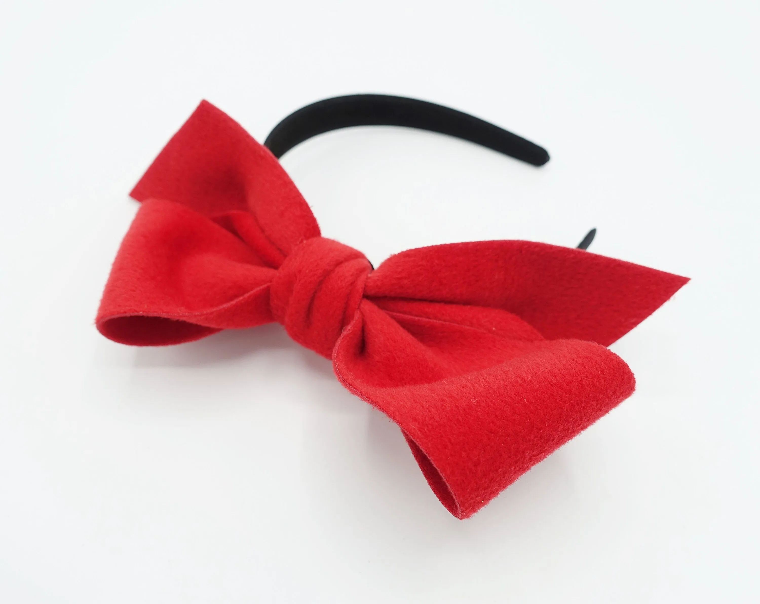 woolen bow knot headband black hairband cute hair accessory for women