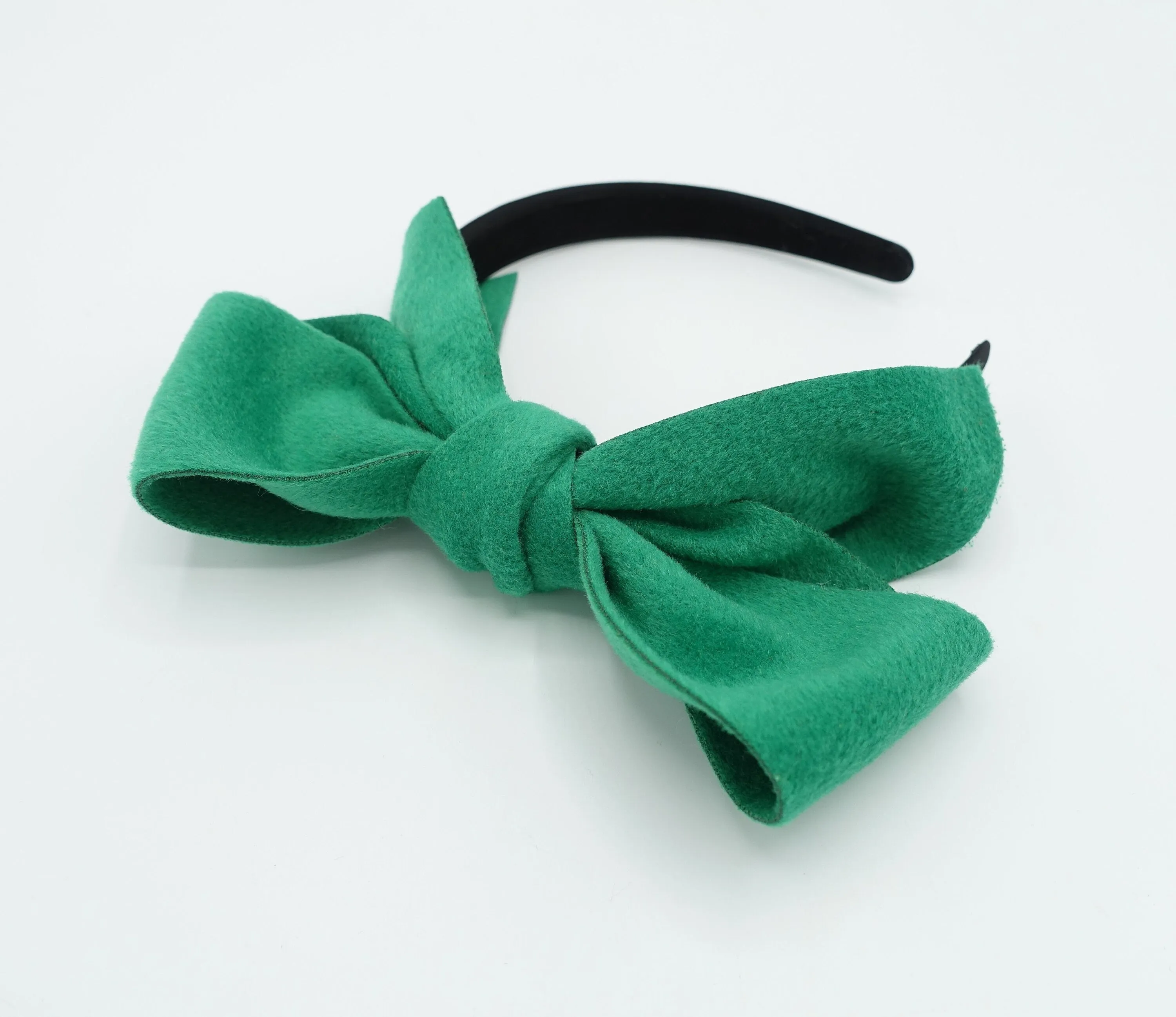 woolen bow knot headband black hairband cute hair accessory for women