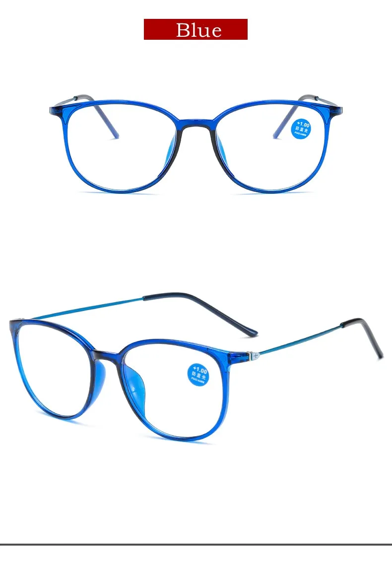 Yimaruili Unisex Full Rim Acetate Frame Myopic Or Presbyopic Anti Blue Light Reading Glasses Y872