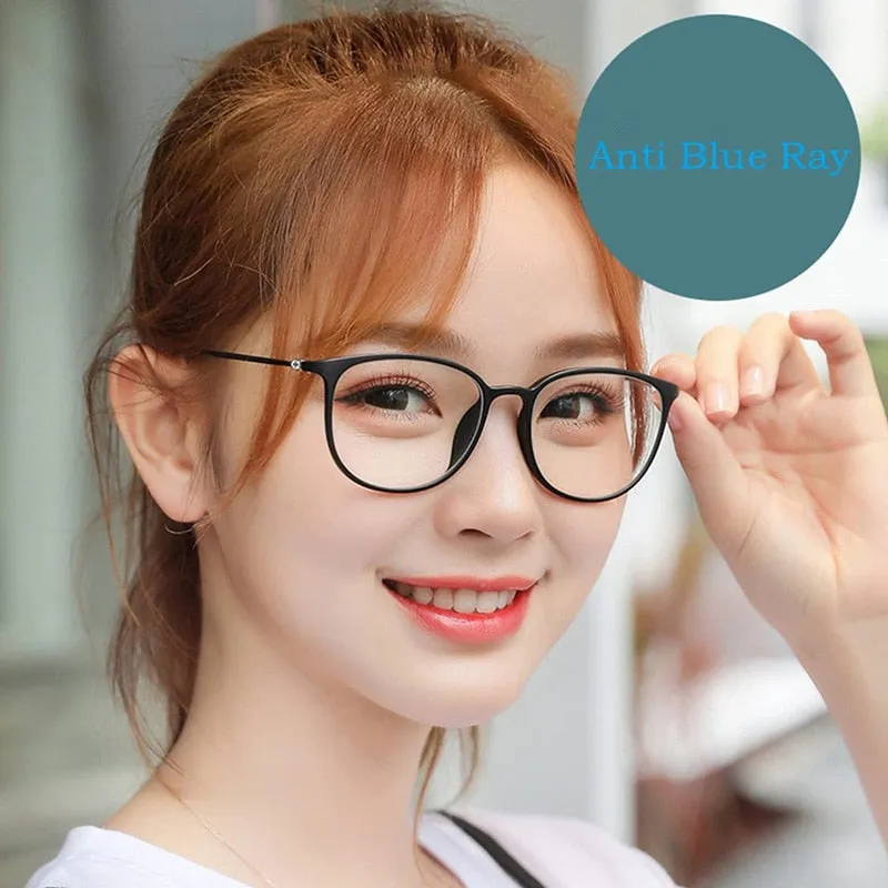 Yimaruili Unisex Full Rim Acetate Frame Myopic Or Presbyopic Anti Blue Light Reading Glasses Y872